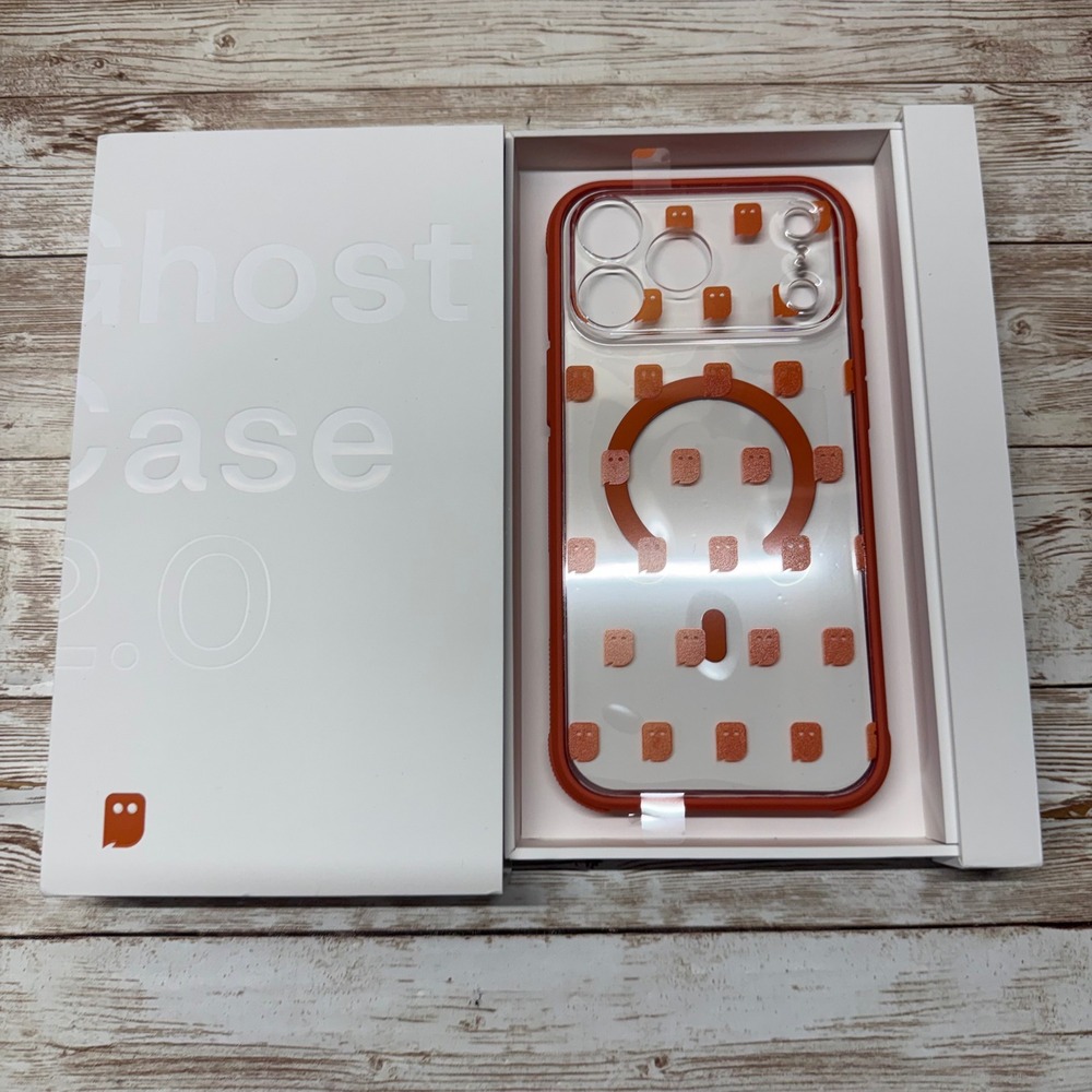Ghost 2.0 iPhone 17 Pro Max Clear Case Zero Yellowing Orange MagSafe Open Box